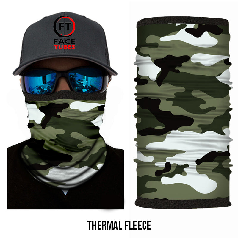 Green Camo Face Buff