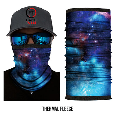 Space Blue Fleece Face Shields