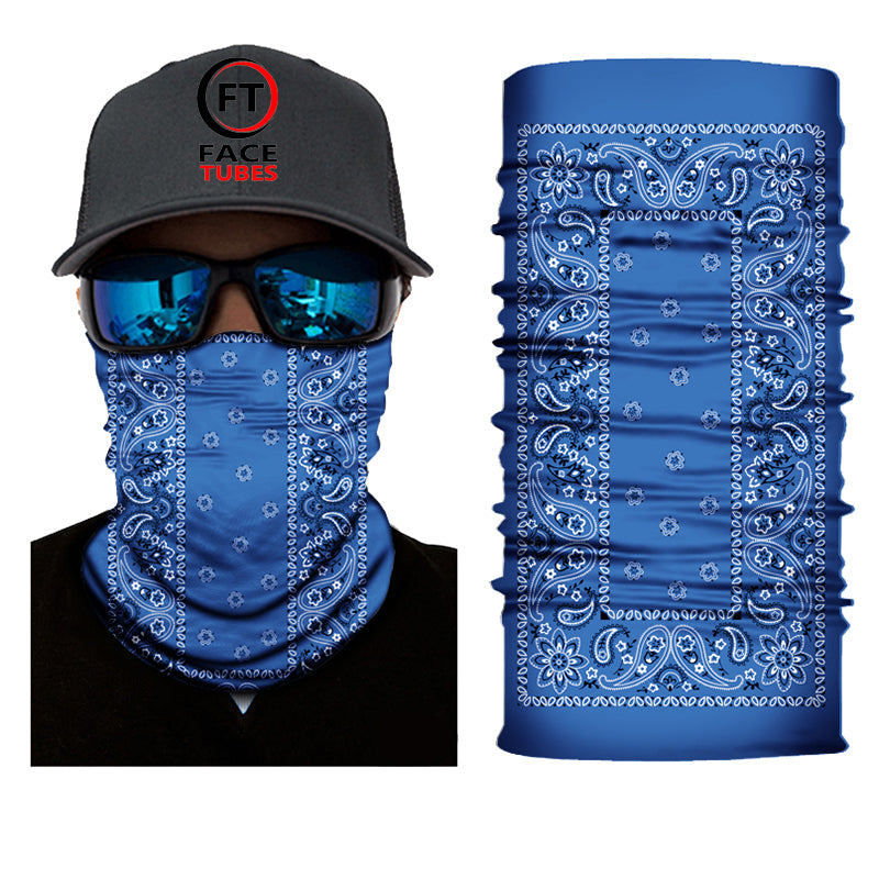 Blue Paisley Face Tubes