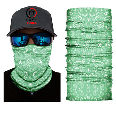 Green Paisley Face Shields