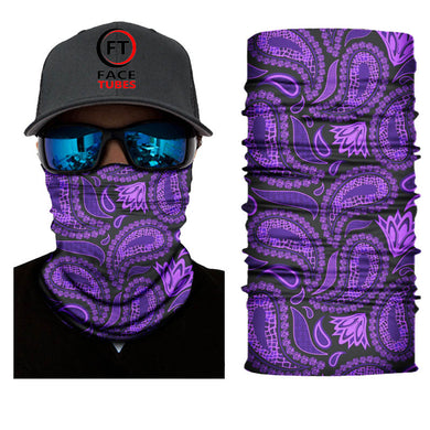 Purple Paisley Face Tubes