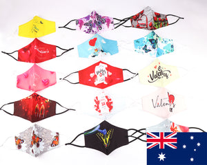 Triple Layer Face mask cotton, reusable colorful adsjustable face mask, washable face mask, reusable cotton - Face Tubes