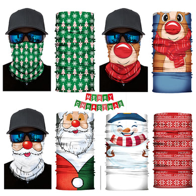 Christmas Edition Face Shields Tubes Xmas Holiday Theme - Face Tubes